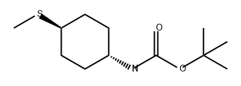 Carbamic acid, N-[trans-4-(methylthio)cyclohexyl]-, 1,1-dimethylethyl ester Struktur