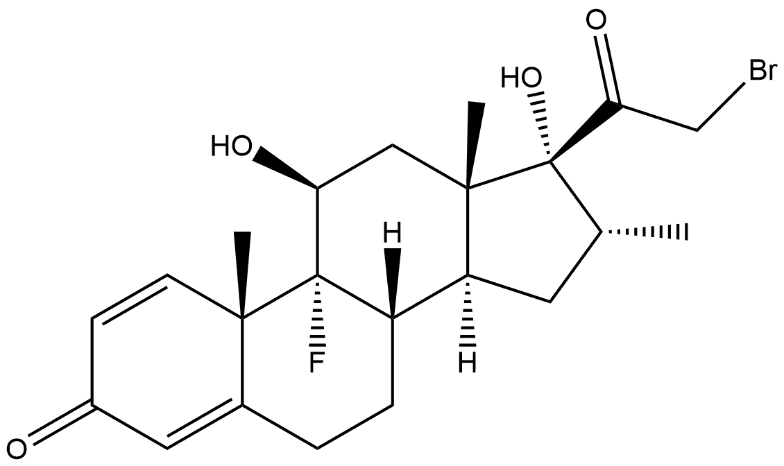 Pregna-1,4-diene-3,20-dione, 21-bromo-9-fluoro-11,17-dihydroxy-16-methyl-, (11β,16α)-