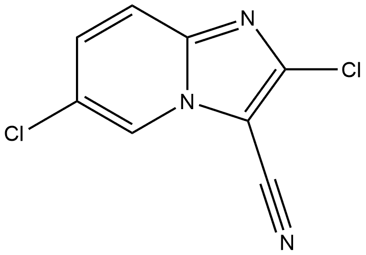 2,6-dichloroimidazo[1,2-a]pyridine-3-carbonitrile Struktur