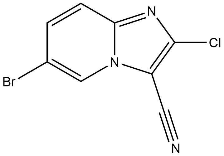 6-bromo-2-chloroimidazo[1,2-a]pyridine-3-carbonitrile Struktur