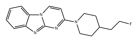 Pyrimido[1,2-a]benzimidazole, 2-[4-(2-fluoroethyl)-1-piperidinyl]- Struktur