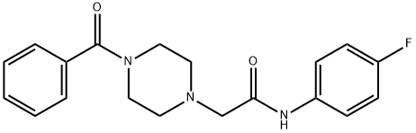 2-(4-Benzoylpiperazin-1-yl)-N-(4-fluorophenyl)acetamide Struktur