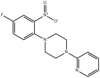 1-(4-Fluoro-2-nitrophenyl)-4-(pyridin-2-yl)piperazine Struktur