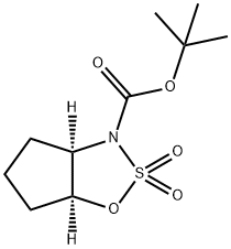 tert-butyl (3aR,6aS)-tetrahydrocyclopenta[d][1,2,3]oxathiazole-3(3aH)-carboxylate 2,2-dioxide Struktur