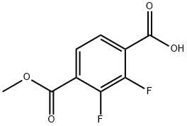 1,4-Benzenedicarboxylic acid, 2,3-difluoro-, 1-methyl ester Struktur