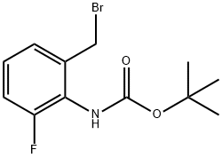 2-Amino-3-fluorobenzyl bromide, N-BOC protected Struktur