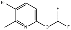 Pyridine, 3-bromo-6-(difluoromethoxy)-2-methyl- Struktur