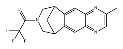 Ethanone, 2,2,2-trifluoro-1-(6,7,9,10-tetrahydro-2-methyl-6,10-methano-8H-pyrazino[2,3-h][3]benzazepin-8-yl)- Struktur