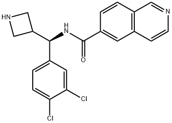 6-Isoquinolinecarboxamide, N-[(R)-3-azetidinyl(3,4-dichlorophenyl)methyl]- Struktur