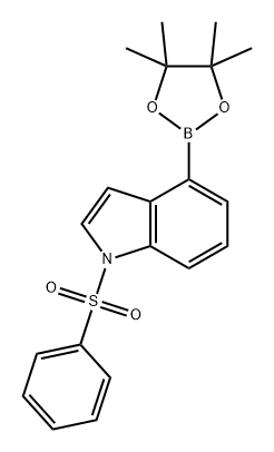 1H-Indole, 1-(phenylsulfonyl)-4-(4,4,5,5-tetramethyl-1,3,2-dioxaborolan-2-yl)- Struktur