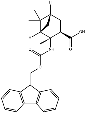 Fmoc-NH-2,6,6-Me3-BCheptane-COOH(S,S,R,S) Struktur