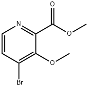 2-Pyridinecarboxylic acid, 4-bromo-3-methoxy-, methyl ester Struktur