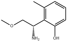 (S)2-(1-amino-2-methoxyethyl)-3-methylphenol Struktur