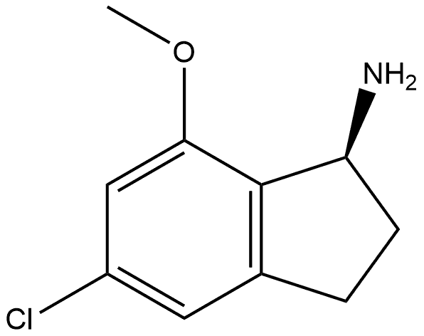 (S)-5-chloro-7-methoxy-2,3-dihydro-1H-inden-1-amine Struktur