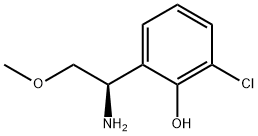 2-[(1R)-1-amino-2-methoxyethyl]-6-chlorophenol Struktur