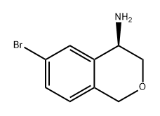 1H-2-Benzopyran-4-amine, 6-bromo-3,4-dihydro-, (4R)- Struktur