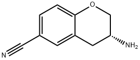 2H-1-Benzopyran-6-carbonitrile, 3-amino-3,4-dihydro-, (3R)- Struktur