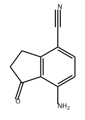 1H-Indene-4-carbonitrile, 7-amino-2,3-dihydro-1-oxo- Struktur