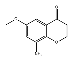 4H-1-Benzopyran-4-one, 8-amino-2,3-dihydro-6-methoxy- Struktur