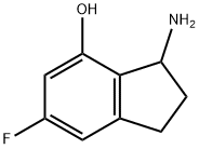 1H-Inden-4-ol, 3-amino-6-fluoro-2,3-dihydro- Struktur