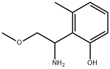 2-(1-amino-2-methoxyethyl)-3-methylphenol Struktur