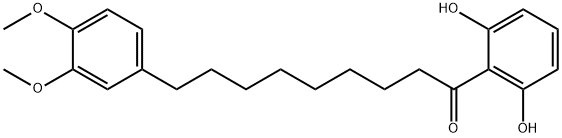 1-Nonanone, 1-(2,6-dihydroxyphenyl)-9-(3,4-dimethoxyphenyl)- Struktur