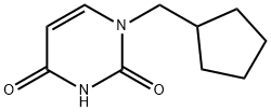 2,4(1H,3H)-Pyrimidinedione, 1-(cyclopentylmethyl)- Struktur