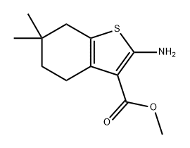 Benzo[b]thiophene-3-carboxylic acid, 2-amino-4,5,6,7-tetrahydro-6,6-dimethyl-, methyl ester Struktur