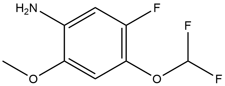 Benzenamine, 4-(difluoromethoxy)-5-fluoro-2-methoxy- Struktur