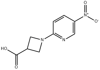 3-Azetidinecarboxylic acid, 1-(5-nitro-2-pyridinyl)- Struktur