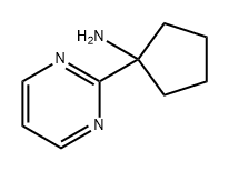 Cyclopentanamine, 1-(2-pyrimidinyl)- Struktur