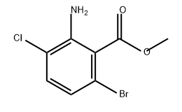 Benzoic acid, 2-amino-6-bromo-3-chloro-, methyl ester Struktur