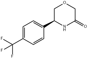 3-Morpholinone, 5-[4-(trifluoromethyl)phenyl]-, (5S)- Struktur