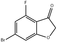 6-bromo-4-fluoro-2,3-dihydro-1-benzofuran-3-one Struktur