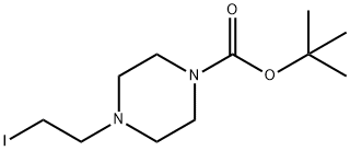 1-Piperazinecarboxylic acid, 4-(2-iodoethyl)-, 1,1-dimethylethyl ester Struktur