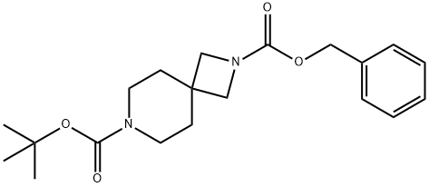 2,7-Diazaspiro[3.5]nonane-2,7-dicarboxylic acid, 7-(1,1-dimethylethyl) 2-(phenylmethyl) ester Struktur