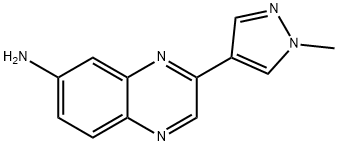 6-Quinoxalinamine, 3-(1-methyl-1H-pyrazol-4-yl)- Struktur