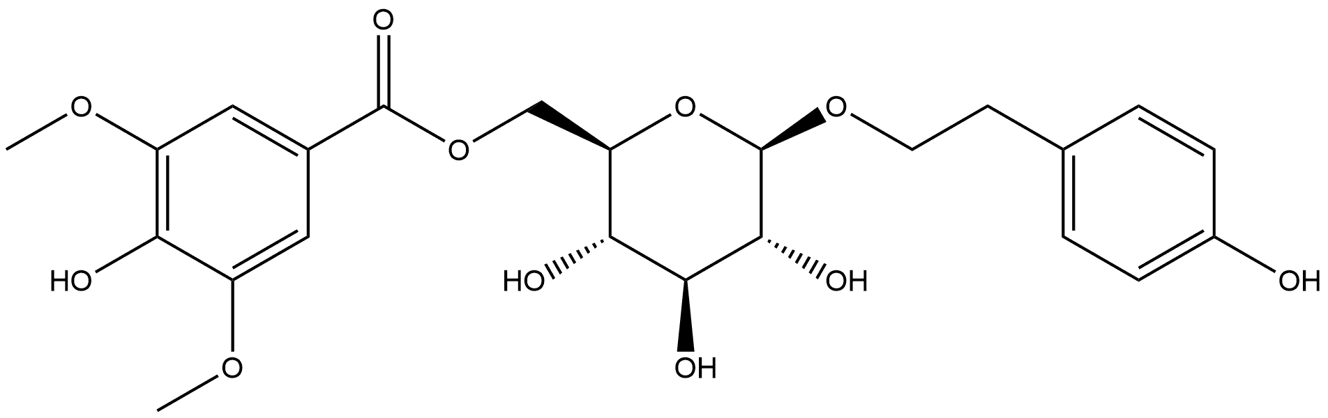 β-D-Glucopyranoside, 2-(4-hydroxyphenyl)ethyl, 6-(4-hydroxy-3,5-dimethoxybenzoate)