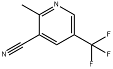 3-Pyridinecarbonitrile, 2-methyl-5-(trifluoromethyl)- Struktur