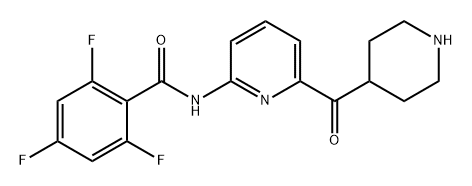 Benzamide, 2,4,6-trifluoro-N-[6-(4-piperidinylcarbonyl)-2-pyridinyl]- Struktur