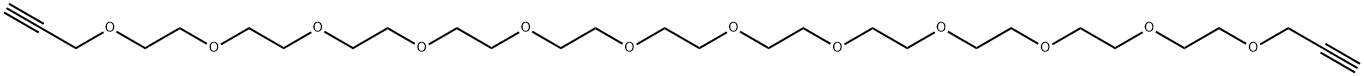 Bis-propargyl-PEG11 Struktur