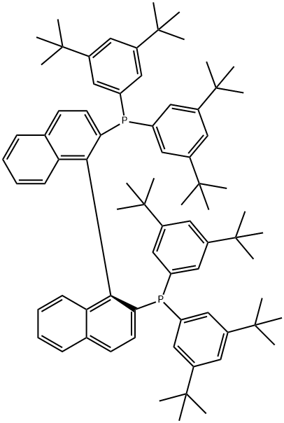 Phosphine, [1,1'-binaphthalene]-2,2'-diylbis[bis[3,5-bis(1,1-dimethylethyl)phenyl]-, (R)- (9CI) Struktur