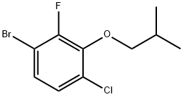 1-溴-4-氯-2-氟-3-異丁氧基苯 結構式