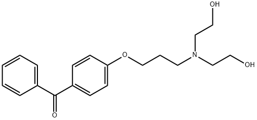 Methanone, [4-[3-[bis(2-hydroxyethyl)amino]propoxy]phenyl]phenyl- Struktur