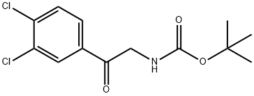 Carbamic acid, N-[2-(3,4-dichlorophenyl)-2-oxoethyl]-, 1,1-dimethylethyl ester Struktur