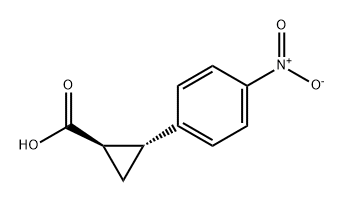 Cyclopropanecarboxylic acid, 2-(4-nitrophenyl)-, (1R,2R)- Struktur