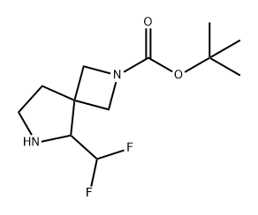 2,6-Diazaspiro[3.4]octane-2-carboxylic acid, 5-(difluoromethyl)-, 1,1-dimethylethyl ester Struktur