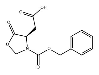 4-Oxazolidineacetic acid, 5-oxo-3-[(phenylmethoxy)carbonyl]-, (4R)- Struktur