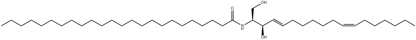 Tetracosanamide, N-[2-hydroxy-1-(hydroxymethyl)-3,10-heptadecadienyl]-, [R-[R*,S*-(E,Z)]]- (9CI) Struktur