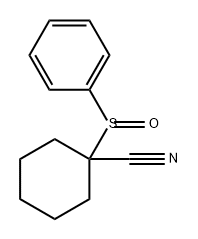 Cyclohexanecarbonitrile, 1-(phenylsulfinyl)- Struktur